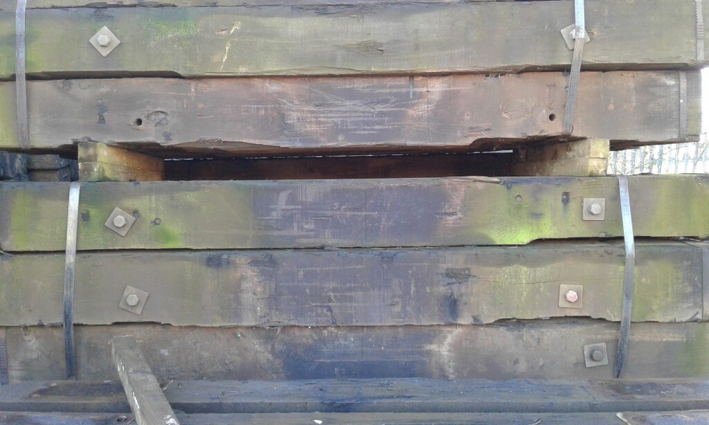 Reclaimed treated Oak & untreated Jarrah railway sleepers